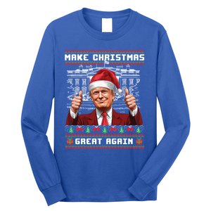 Trump Christmas Pajama Funny Make Christmas Great Again Ugly Gift Long Sleeve Shirt