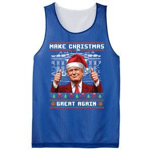 Trump Christmas Pajama Funny Make Christmas Great Again Ugly Gift Mesh Reversible Basketball Jersey Tank