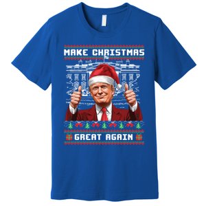 Trump Christmas Pajama Funny Make Christmas Great Again Ugly Gift Premium T-Shirt