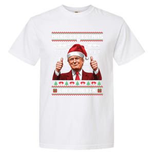 Trump Christmas Pajama Funny Make Christmas Great Again Ugly Gift Garment-Dyed Heavyweight T-Shirt