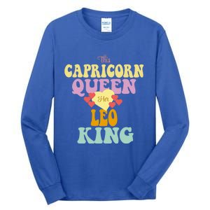 This Capricorn Queen Loves Her Leo King Funny Gift Tall Long Sleeve T-Shirt