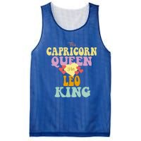 This Capricorn Queen Loves Her Leo King Funny Gift Mesh Reversible Basketball Jersey Tank