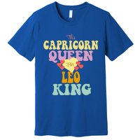 This Capricorn Queen Loves Her Leo King Funny Gift Premium T-Shirt