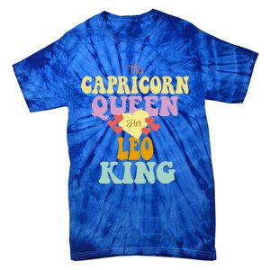 This Capricorn Queen Loves Her Leo King Funny Gift Tie-Dye T-Shirt