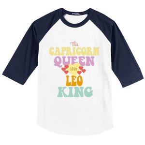 This Capricorn Queen Loves Her Leo King Funny Gift Baseball Sleeve Shirt