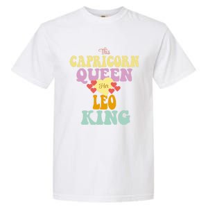 This Capricorn Queen Loves Her Leo King Funny Gift Garment-Dyed Heavyweight T-Shirt