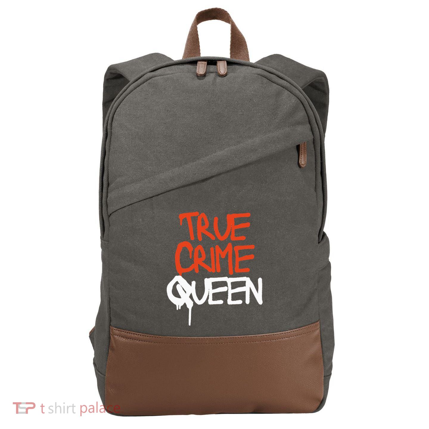 True Crime Queen Cotton Canvas Backpack