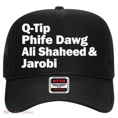 TRIBE CALLED QUEST NAMES High Crown Mesh Back Trucker Hat