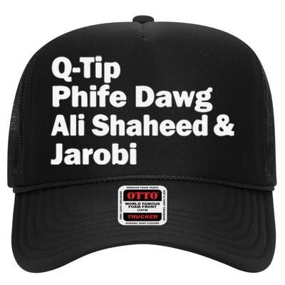 TRIBE CALLED QUEST NAMES High Crown Mesh Back Trucker Hat