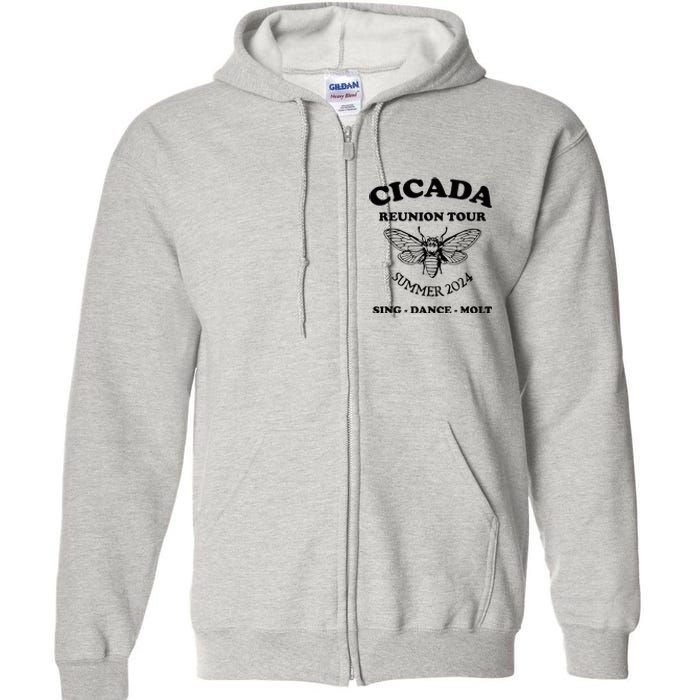 The Cicada Reunion U.S 2024 Cicada Concert Fest Lover Full Zip Hoodie