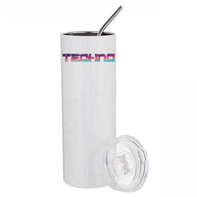 Techno Colorful Rave Dj EDM Festival Raver Stainless Steel Tumbler