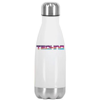 Techno Colorful Rave Dj EDM Festival Raver Stainless Steel Insulated Water Bottle