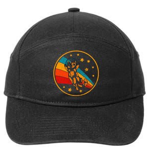 Tortoiseshell Cat Retro Space Cat 7-Panel Snapback Hat