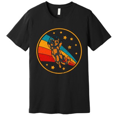 Tortoiseshell Cat Retro Space Cat Premium T-Shirt