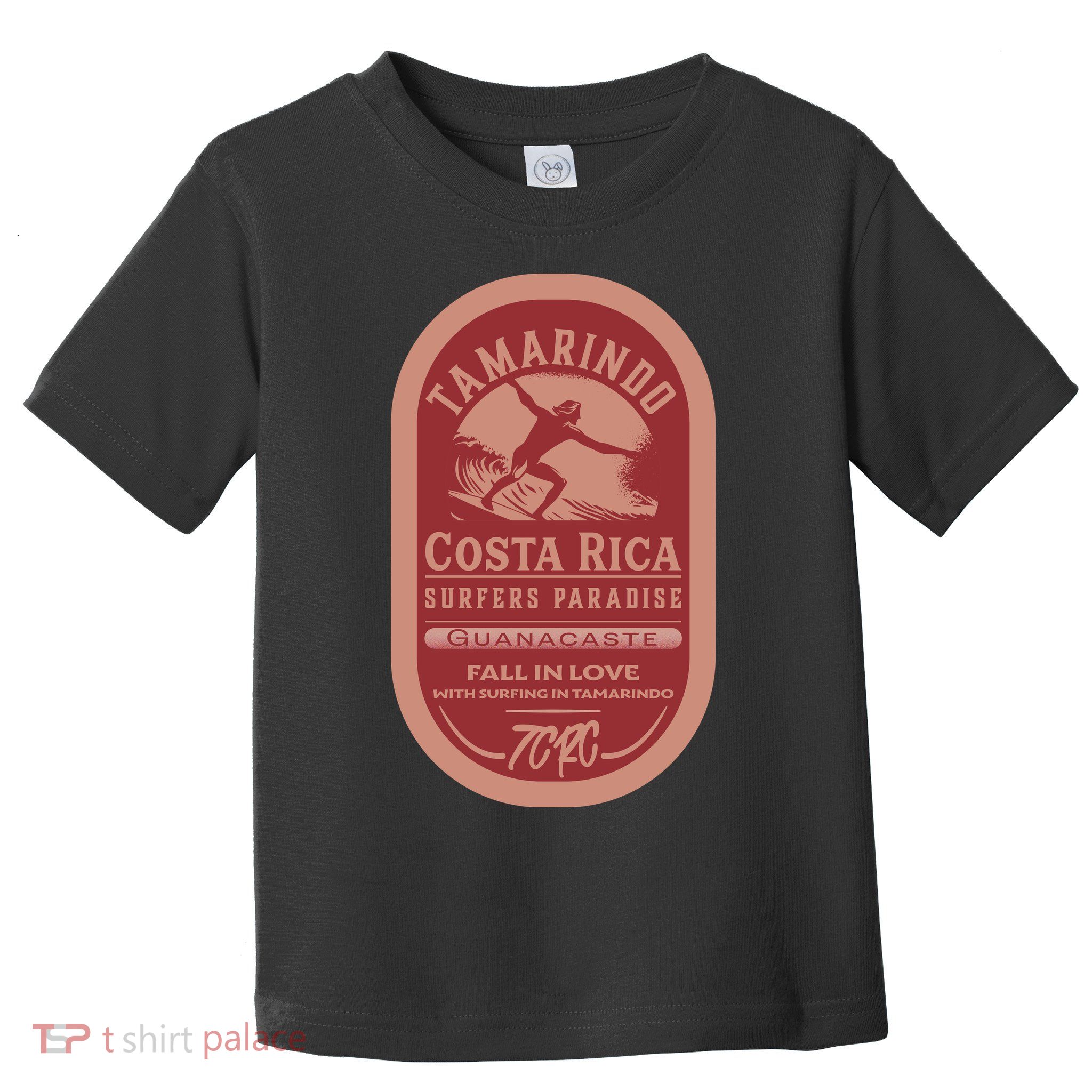 Tamarindo Costa Rica Surf Vintage Label Toddler T-Shirt