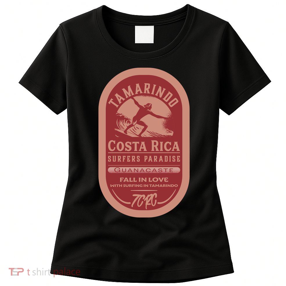 Tamarindo Costa Rica Surf Vintage Label Womens T-Shirt