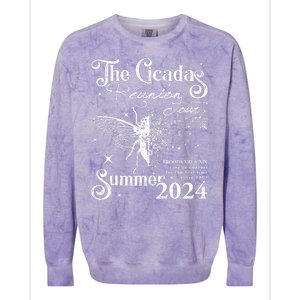 The Cicadas Reunion Summer 2024 Cicada Nature Lover Colorblast Crewneck Sweatshirt