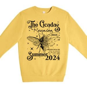 The Cicadas Reunion Summer 2024 Cicada Nature Lover Premium Crewneck Sweatshirt