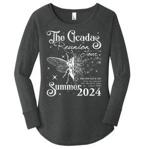 The Cicadas Reunion Summer 2024 Cicada Nature Lover Women's Perfect Tri Tunic Long Sleeve Shirt