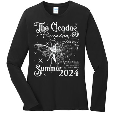 The Cicadas Reunion Summer 2024 Cicada Nature Lover Ladies Long Sleeve Shirt