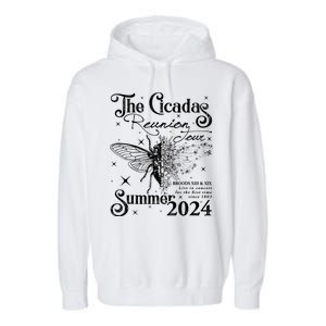 The Cicadas Reunion Summer 2024 Cicada Nature Lover Garment-Dyed Fleece Hoodie