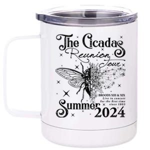 The Cicadas Reunion Summer 2024 Cicada Nature Lover 12 oz Stainless Steel Tumbler Cup