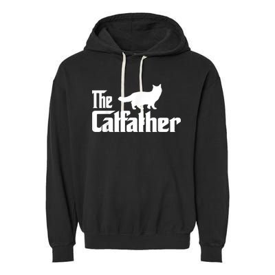 The Catfather Ragdoll Cat Lover Funny Father Cat Dad Garment-Dyed Fleece Hoodie