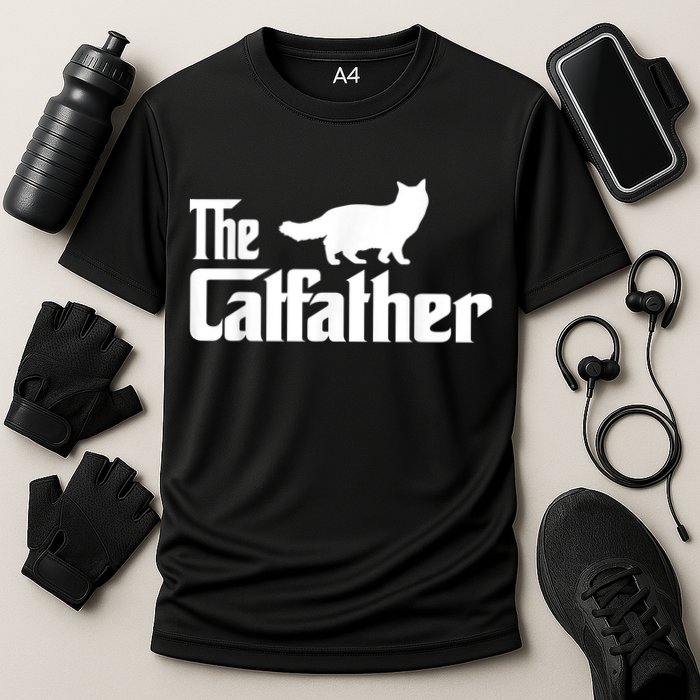 The Catfather Ragdoll Cat Lover Funny Father Cat Dad Cooling Performance Crew T-Shirt