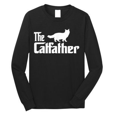 The Catfather Ragdoll Cat Lover Funny Father Cat Dad Long Sleeve Shirt