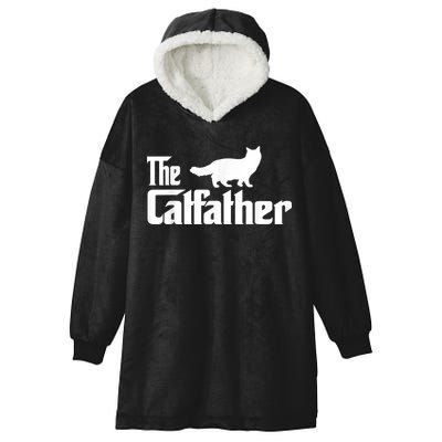 The Catfather Ragdoll Cat Lover Funny Father Cat Dad Hooded Wearable Blanket