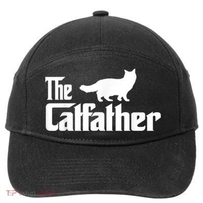 The Catfather Ragdoll Cat Lover Funny Father Cat Dad 7-Panel Snapback Hat