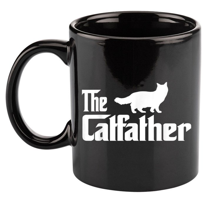The Catfather Ragdoll Cat Lover Funny Father Cat Dad 11oz C Handle Ceramic Mug