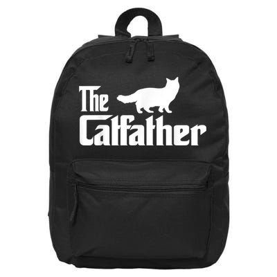 The Catfather Ragdoll Cat Lover Funny Father Cat Dad 16 in Basic Backpack