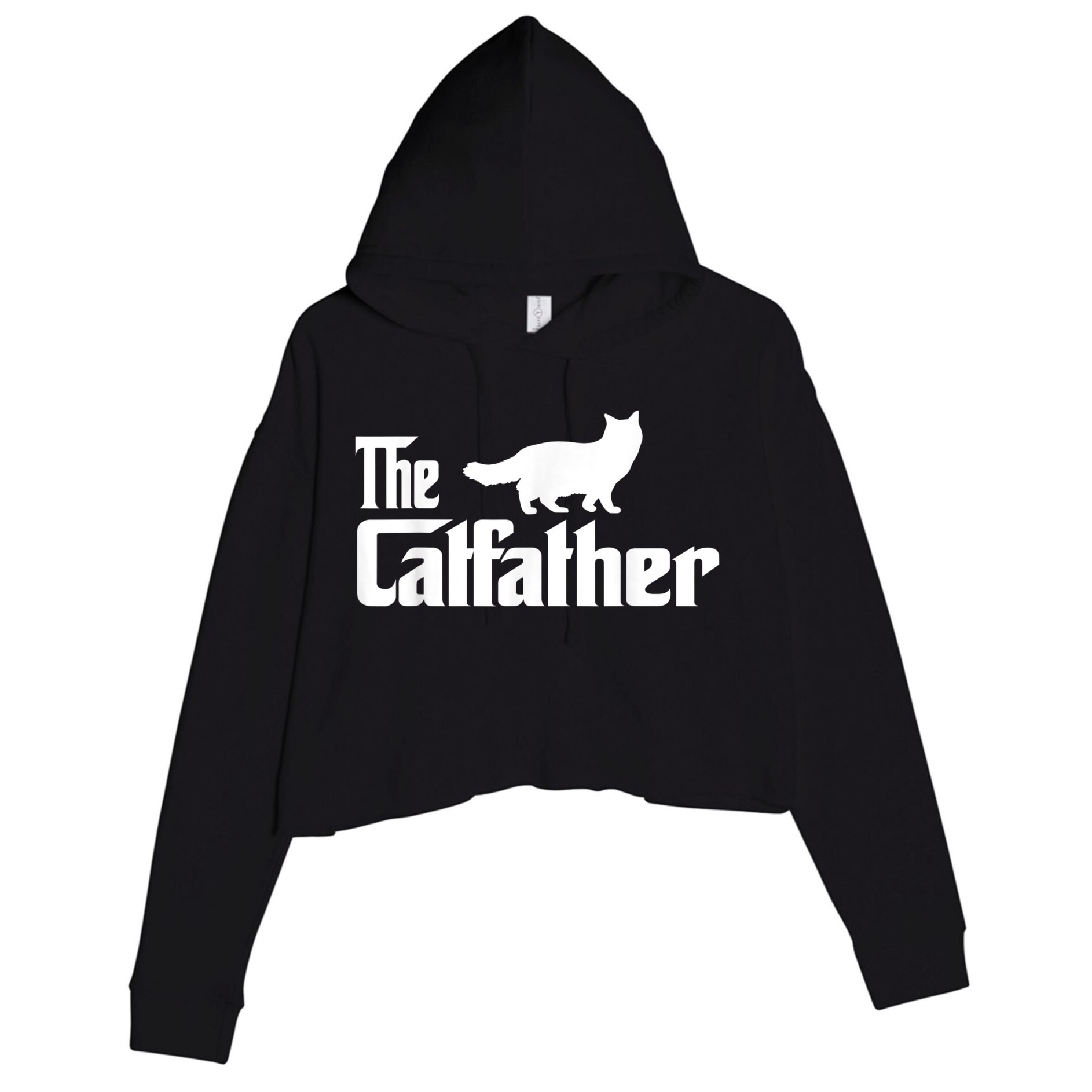 The Catfather Ragdoll Cat Lover Funny Father Cat Dad Crop Fleece Hoodie