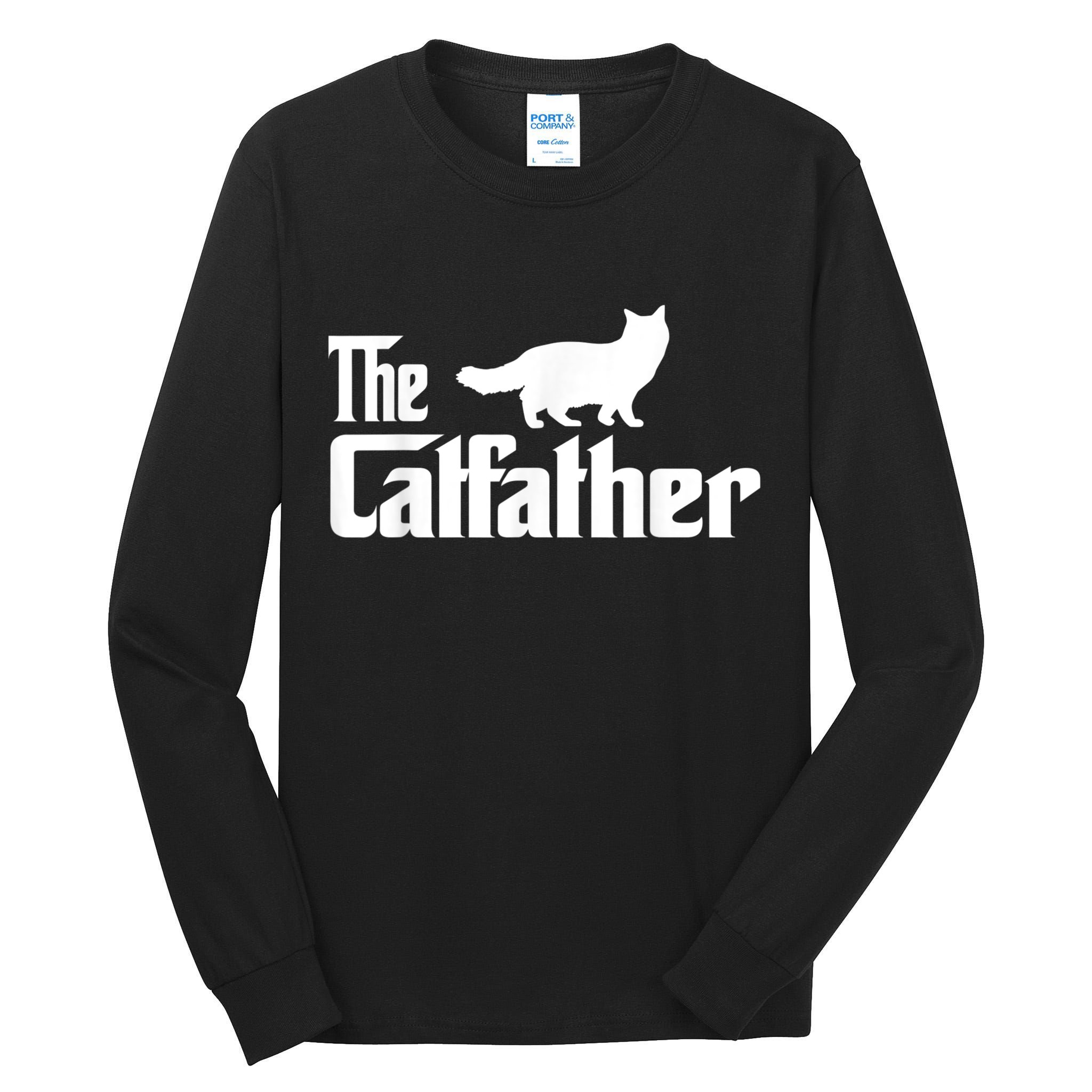 The Catfather Ragdoll Cat Lover Funny Father Cat Dad Tall Long Sleeve T-Shirt