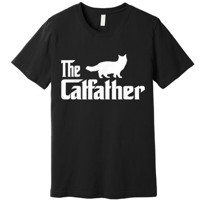 The Catfather Ragdoll Cat Lover Funny Father Cat Dad Premium T-Shirt