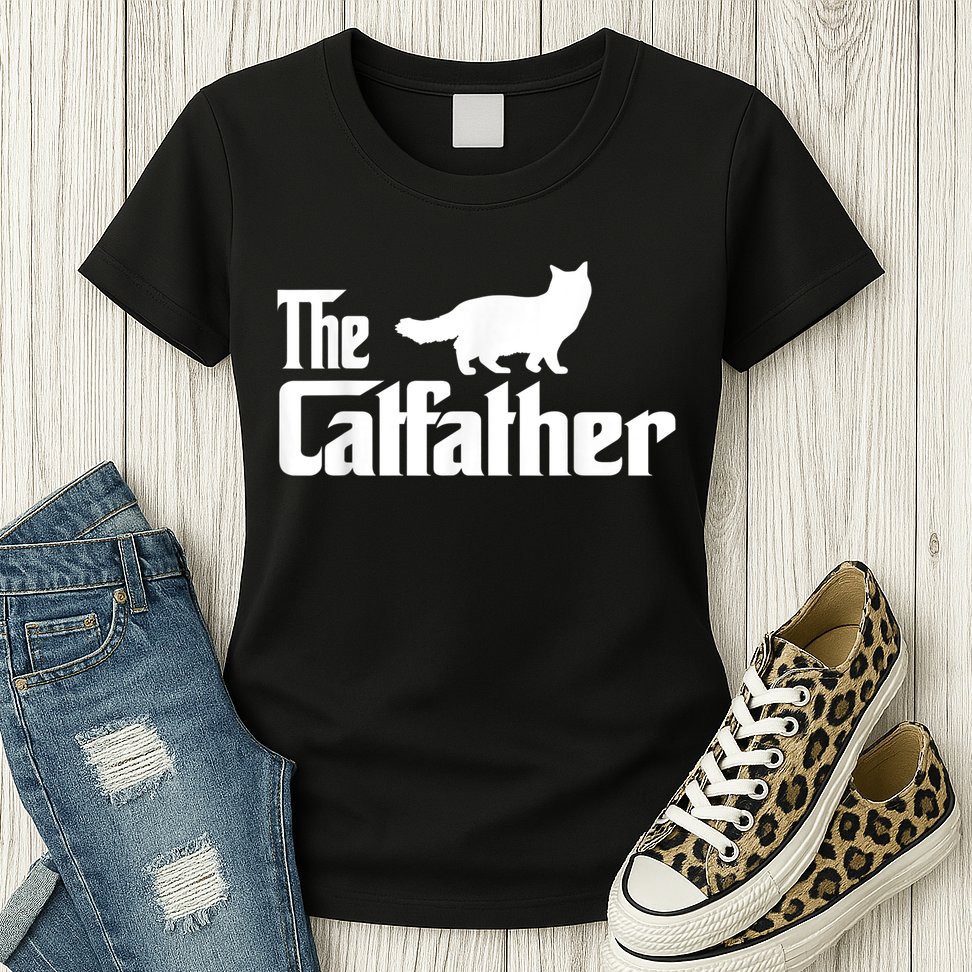 The Catfather Ragdoll Cat Lover Funny Father Cat Dad Womens T-Shirt
