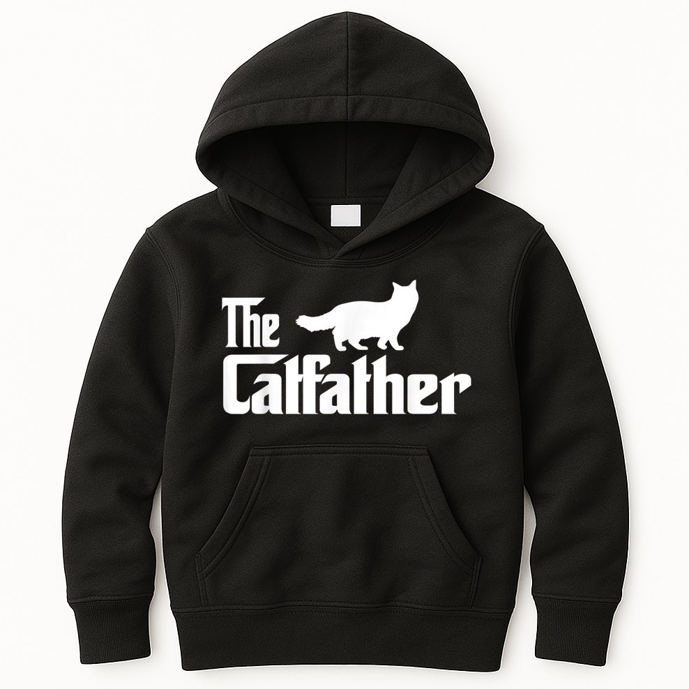 The Catfather Ragdoll Cat Lover Funny Father Cat Dad Kids Hoodie