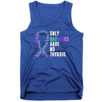 Thyroid Cancer Ribbon Thyroidectomy Removal Surgery Badasses Great Gift Tank Top