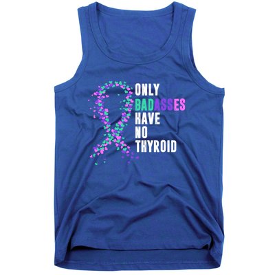 Thyroid Cancer Ribbon Thyroidectomy Removal Surgery Badasses Great Gift Tank Top