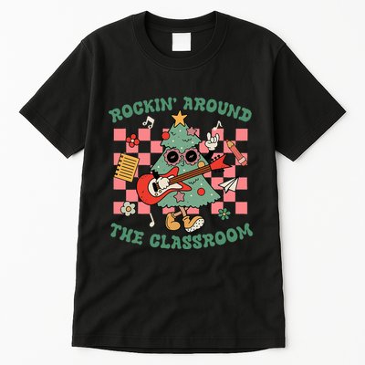 Teacher Christmas Rockin Around The Classroom Tall T-Shirt