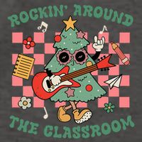 Teacher Christmas Rockin Around The Classroom Vector Backpack