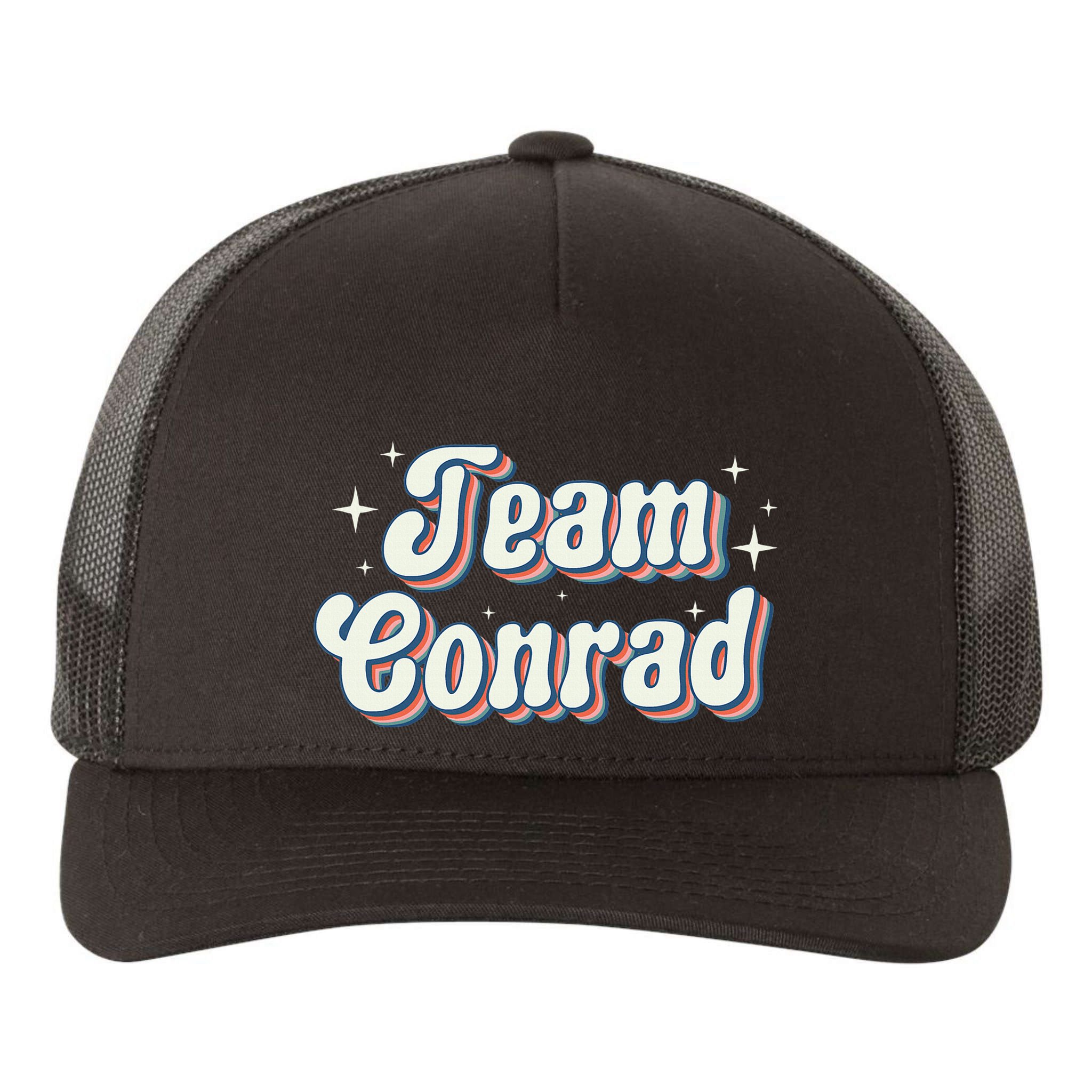 Team Conrad Retro Groovy Yupoong Adult 5-Panel Trucker Hat