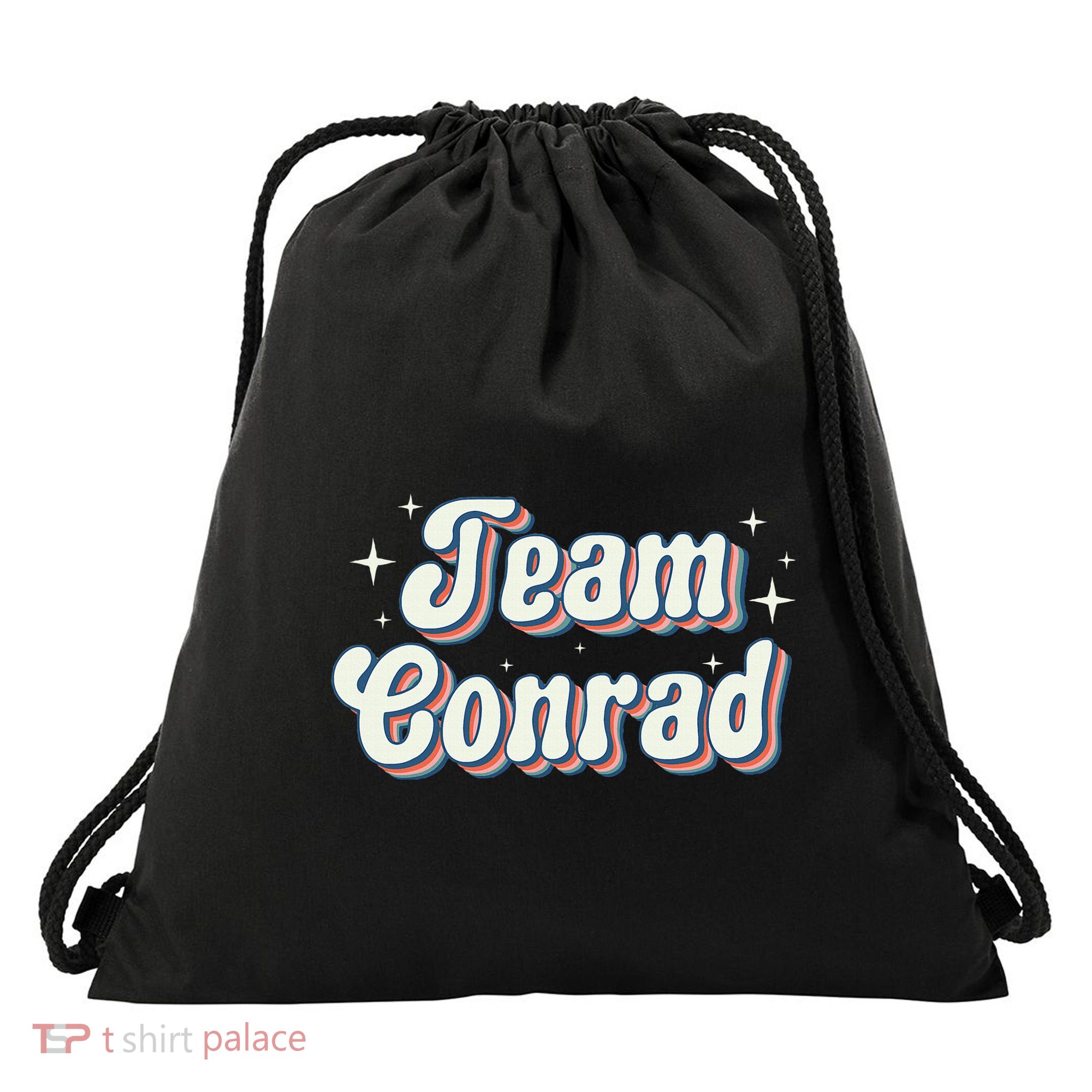 Team Conrad Retro Groovy Drawstring Bag