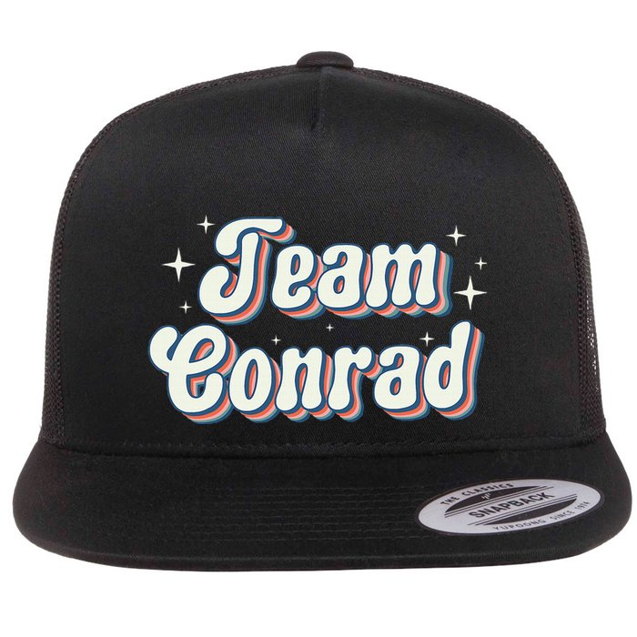 Team Conrad Retro Groovy Flat Bill Trucker Hat