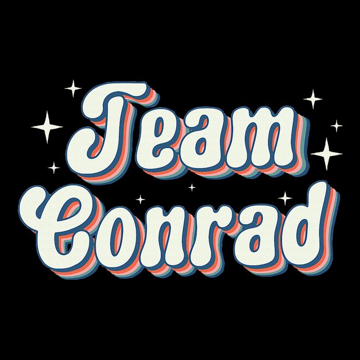 Team Conrad Retro Groovy Flat Bill Trucker Hat