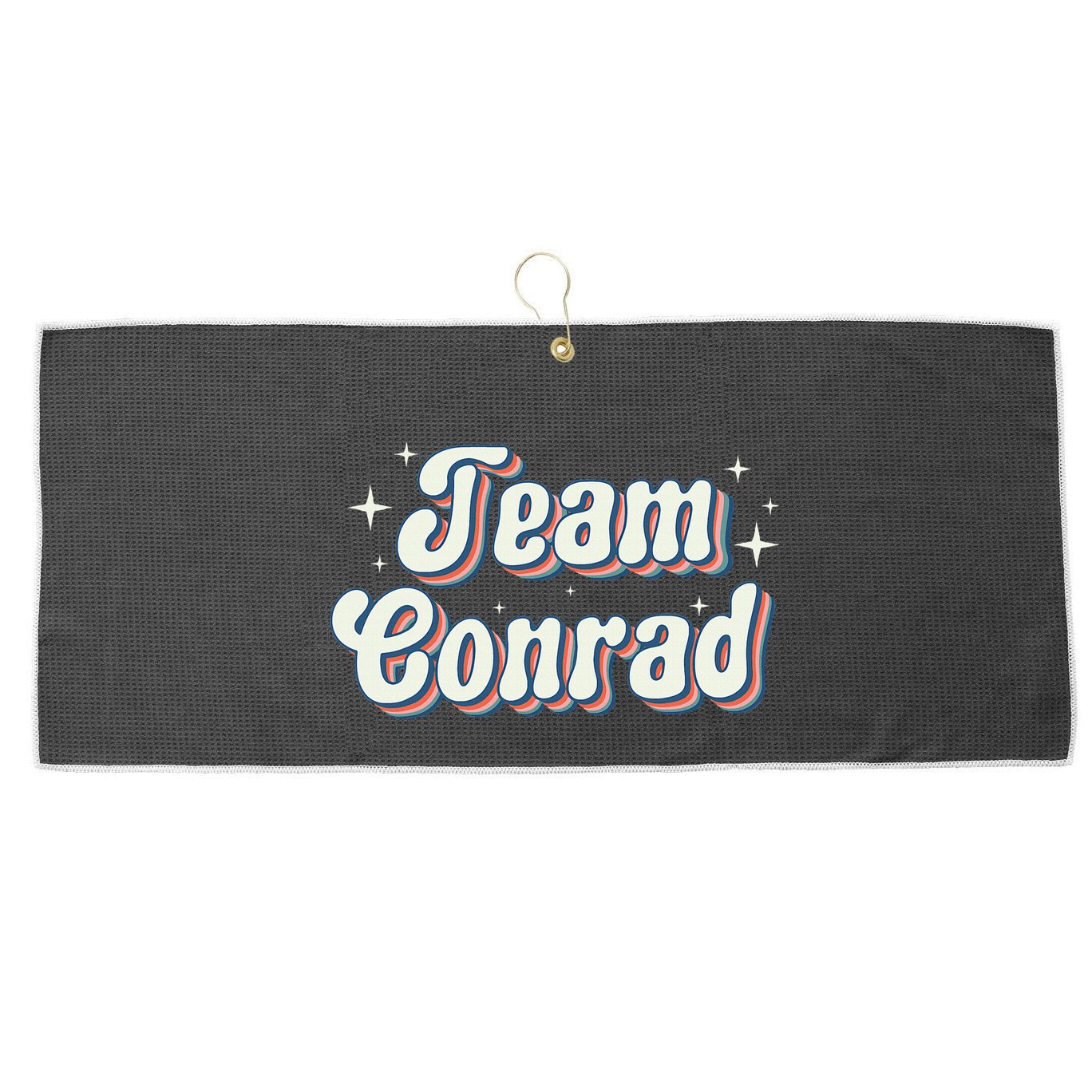 Team Conrad Retro Groovy Large Microfiber Waffle Golf Towel
