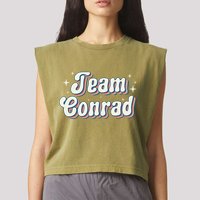 Team Conrad Retro Groovy Garment-Dyed Women's Muscle Tee