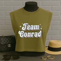 Team Conrad Retro Groovy Garment-Dyed Women's Muscle Tee
