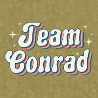Team Conrad Retro Groovy Garment-Dyed Women's Muscle Tee